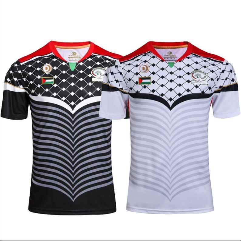 

Palestine white and black shirt football tracksuit men  T Survetement jersey 220615, Photo color