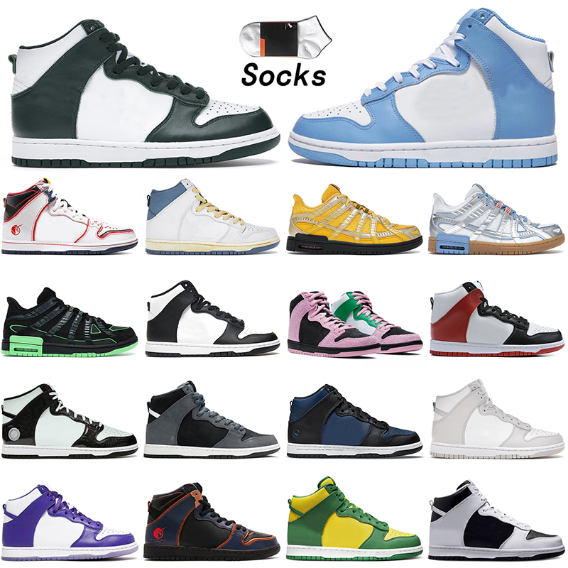 

2022 High Quality Skateboarding Shoes Designer Mens Women University Blue Spartan Green Atlas Lost At Sea Rubber UNC Fragment Vast Grey Sports Sneakers Runner 36-45, A93 40-45 rubber university gold