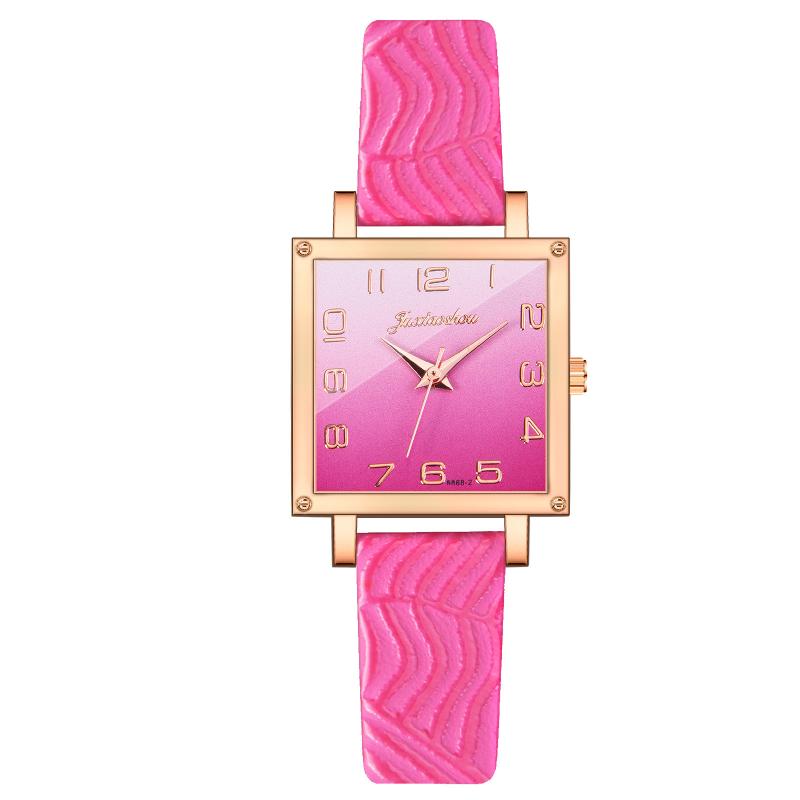 

Wristwatches Luxury Crystal Women Bracelet Watches Square Top Brand Diamond Ladies Quartz Watch Steel Female Wristwatch Femme Relogio, Red