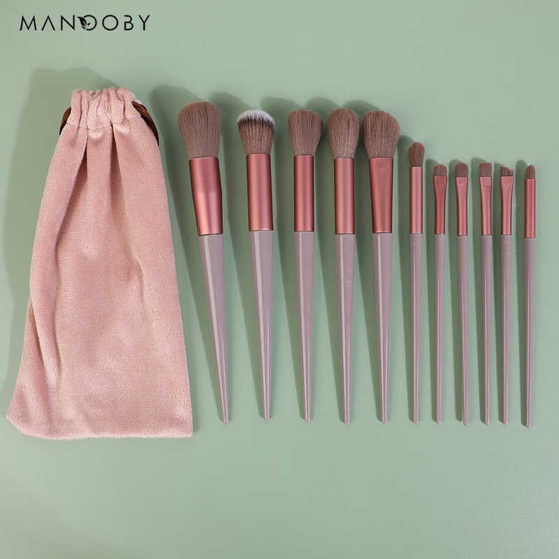 

13Pcs Soft Makeup Brushes Set Eyeshadow Contour Fluffy Foundation Powder Kabuki Blending Beauty Tools 220722