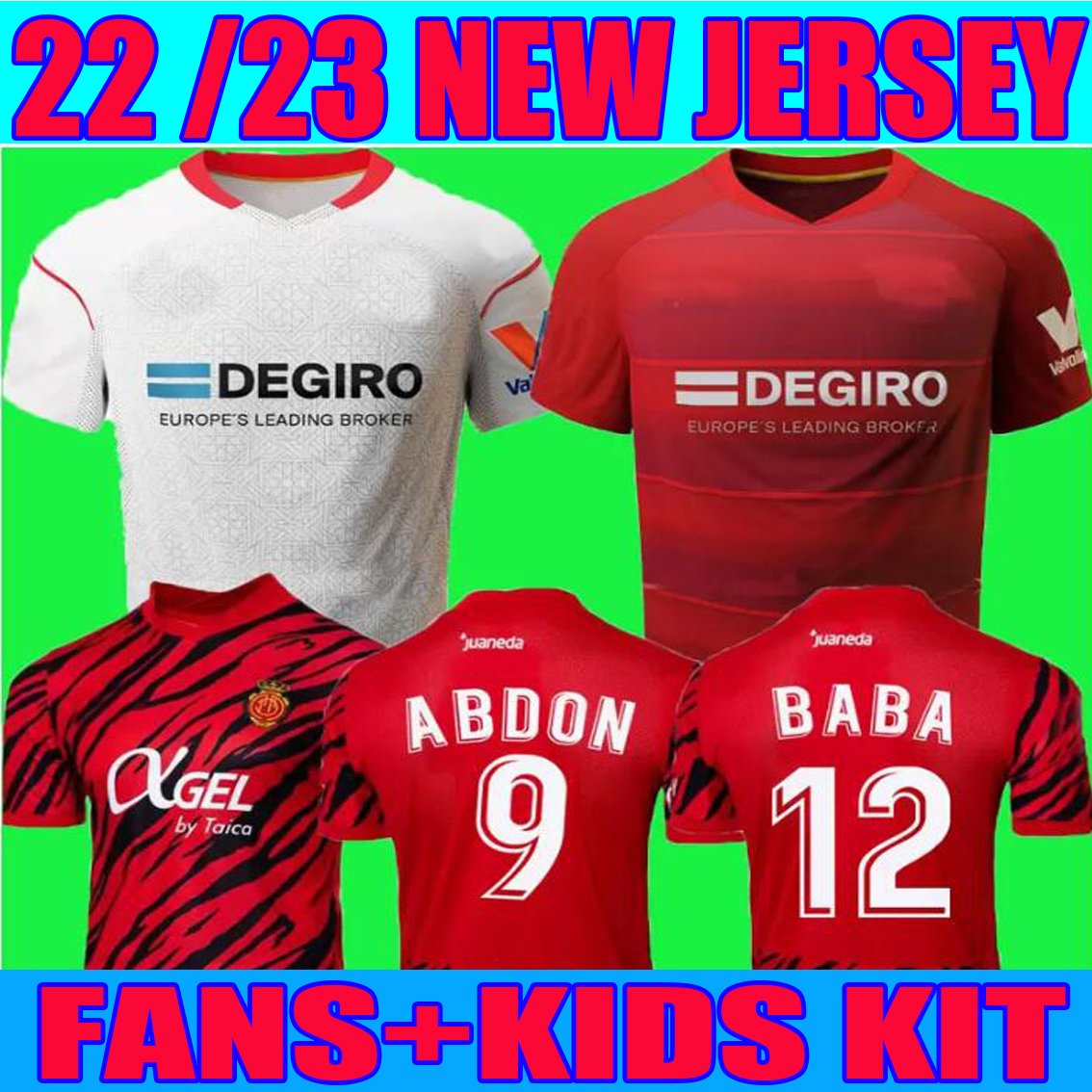 

22 23 RCD Mallorca soccer jersey ISCO ABDON BABA 2022 2023 camiseta SANCHEZ MURILLO Lago Jonior MERVEIL CUFRE RAFA MIR I.RAKITIC football shirt uniform sevillas, Sevilla 22/23 away