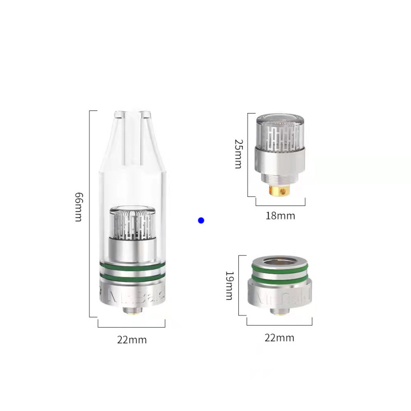 

Moq.3set Longmada Crystal Quartz Chamber 2-in-1 Wax Atomizer Dry Herb Vaporizer Fit 30-60W Power Mod Vape Battery Dabber