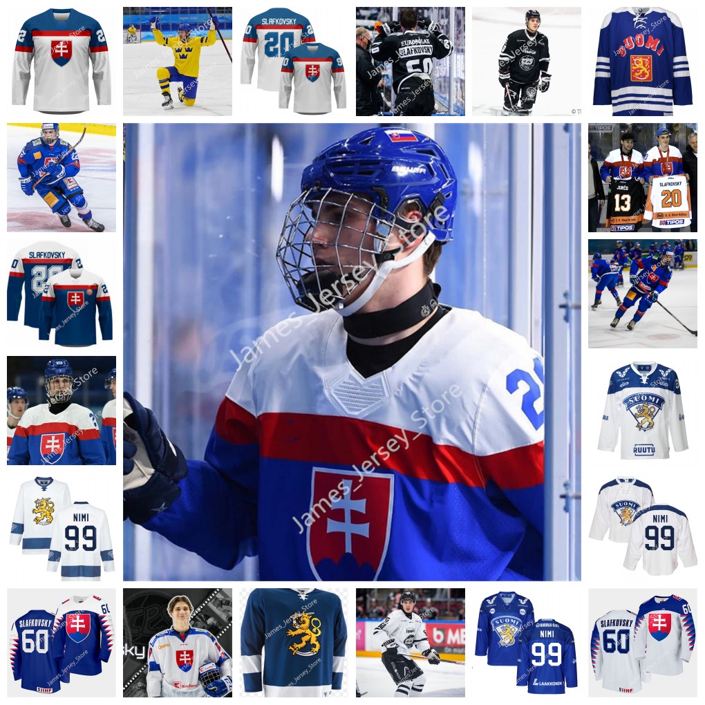 

Custom Vintage Juraj Slafkovsky Stitched Hockey Jersey TPS Naiset Turun Palloseura Jersey Liiga Jerseys