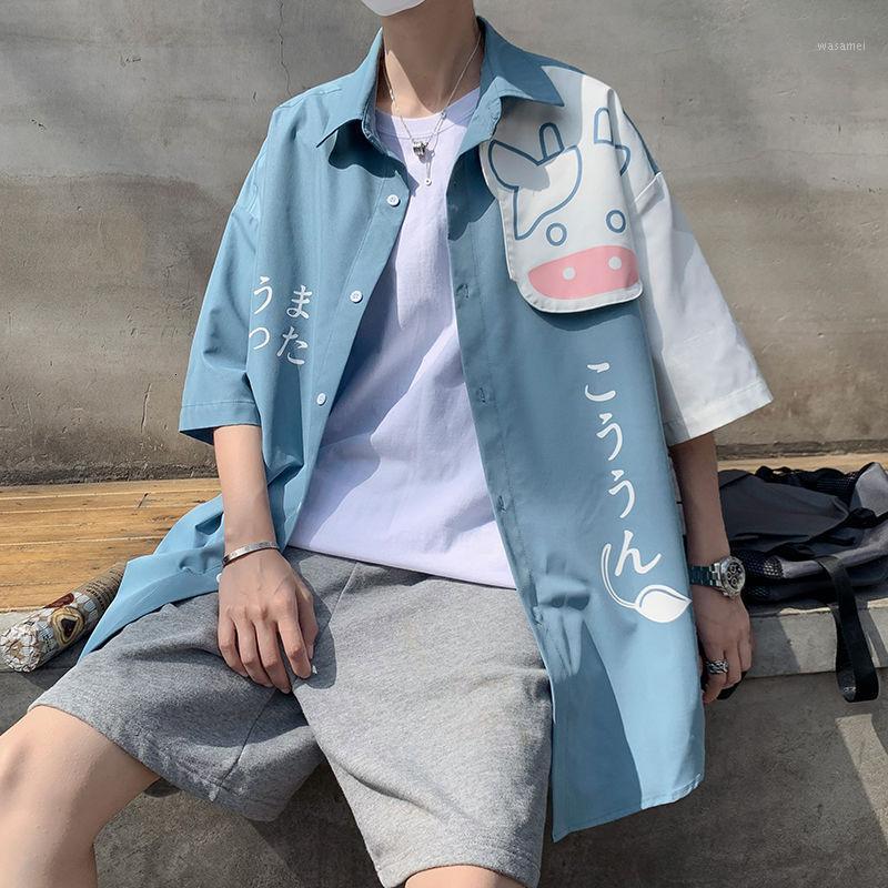 

Men's Casual Shirts 2022 Summer Stitched Printed Short Long Sleeve Hawaiian Shirt Clothing Fashion High Quality Clothes Size, White