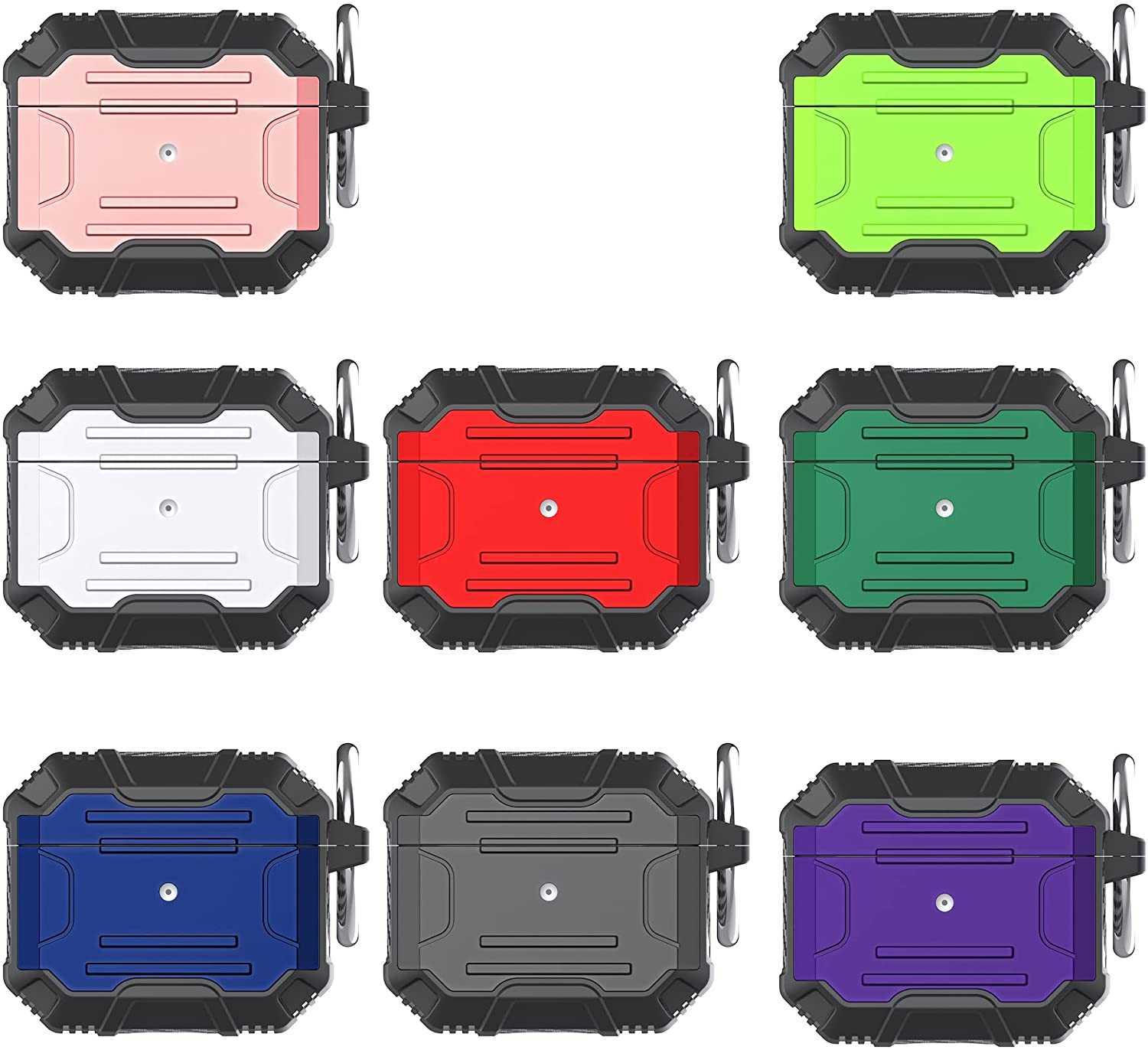 Armure Série Militaire pour AirPods 3 2021 Nouveau boîtier Coquille Full-Corps Fibre de carbone Housse de protection Skin pour AirPod 3e générati