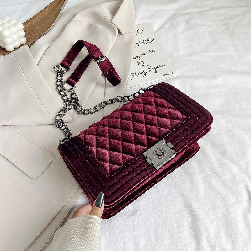 

Evening Bags Diamond Lattice Shoudler Bag For Women 2022 Classic Lady Luxurious Handbags Designer Vintage Crossbody Elegant Flap BagsEvening, Black