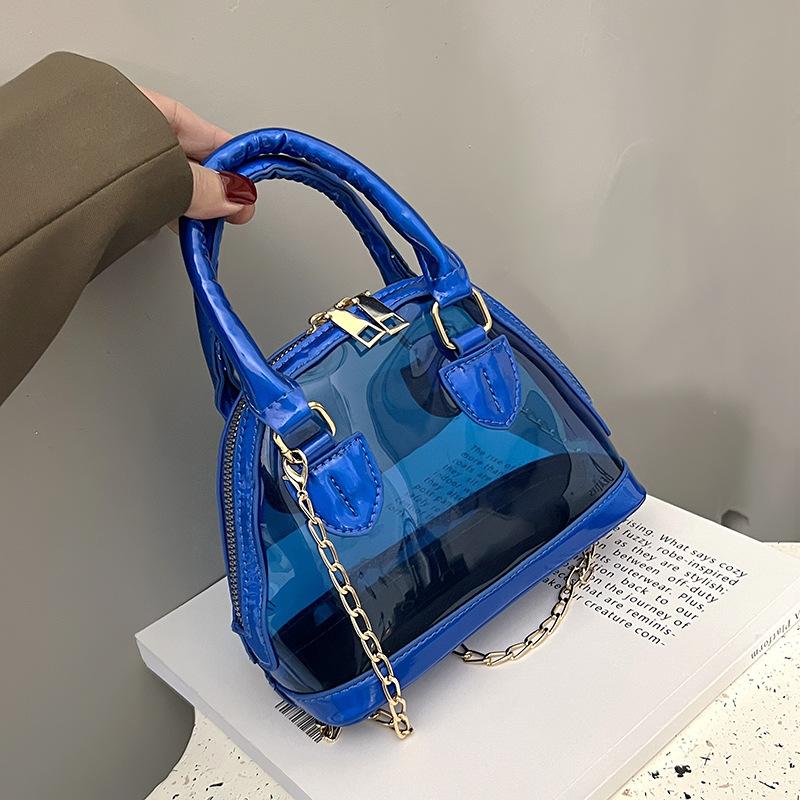

Evening Bags Transparent Pvc Women's Spring Summer Luxury Designer Handbag Women Jelly Shell Female Side Bag, Orange