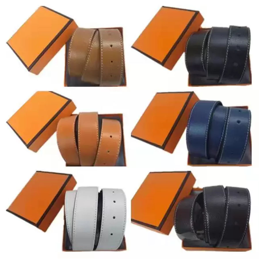 

Wholesale Betls 2021 Mens Womens Designer Belt Genuine Cowhide Leather black Gold+silver Buckle Size 105-125CM with orange Box Free ship, Width:3.5cm with box