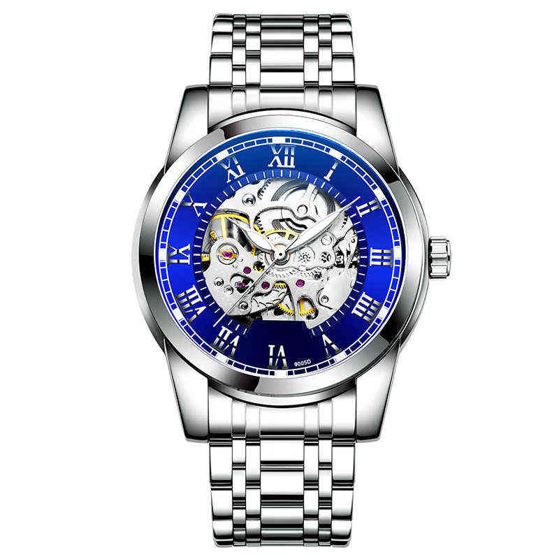 

huiya06 Automatic Business Sports Imported Crystal Lens Stainless Steel Watch