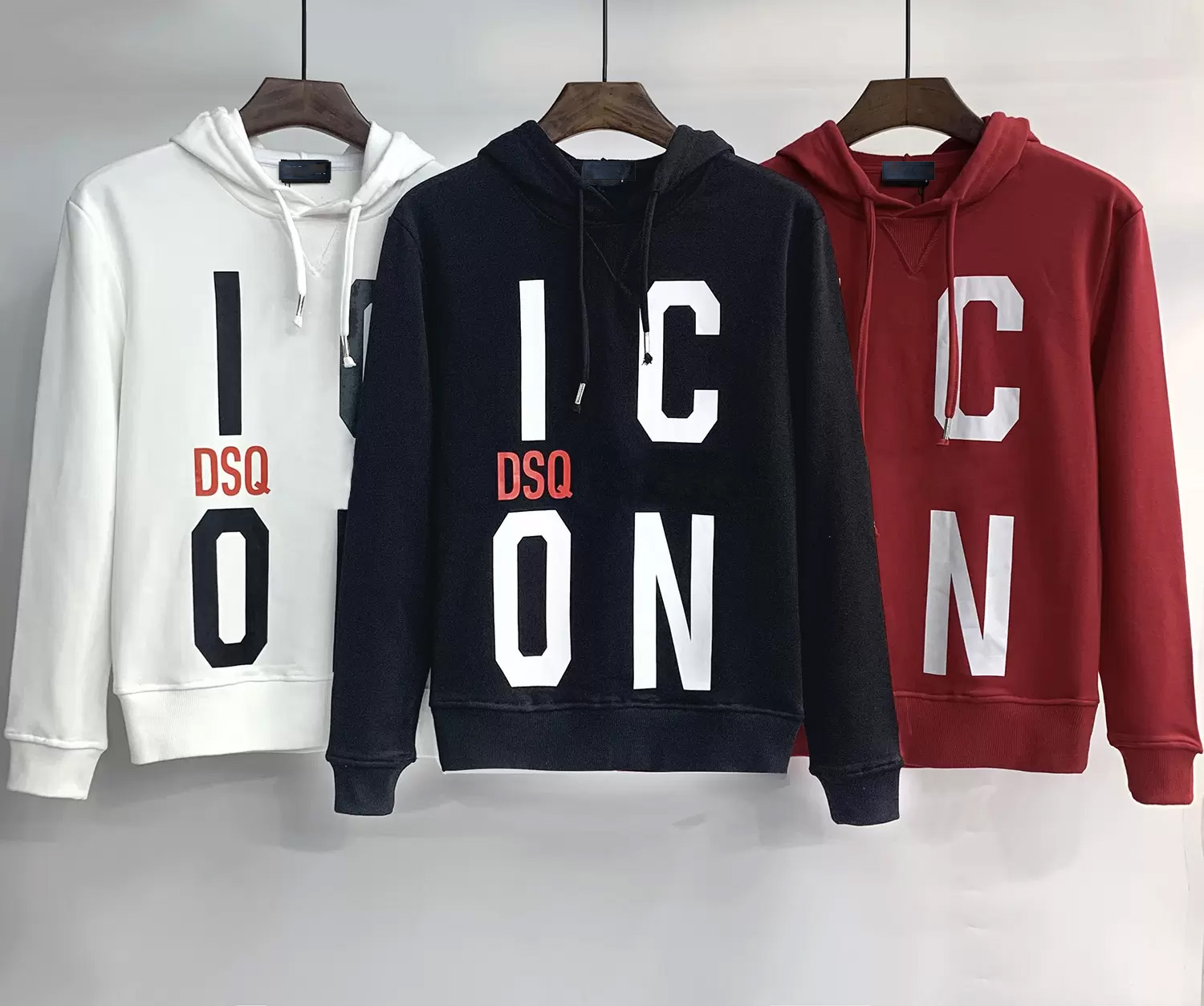 

DSQSURY Hoody New Mens Designer Hoodies Italy fashion Sweatshirts Autumn Print DSQ Hoodie Male Top Quality 100% Cotton Tops DS439, Black