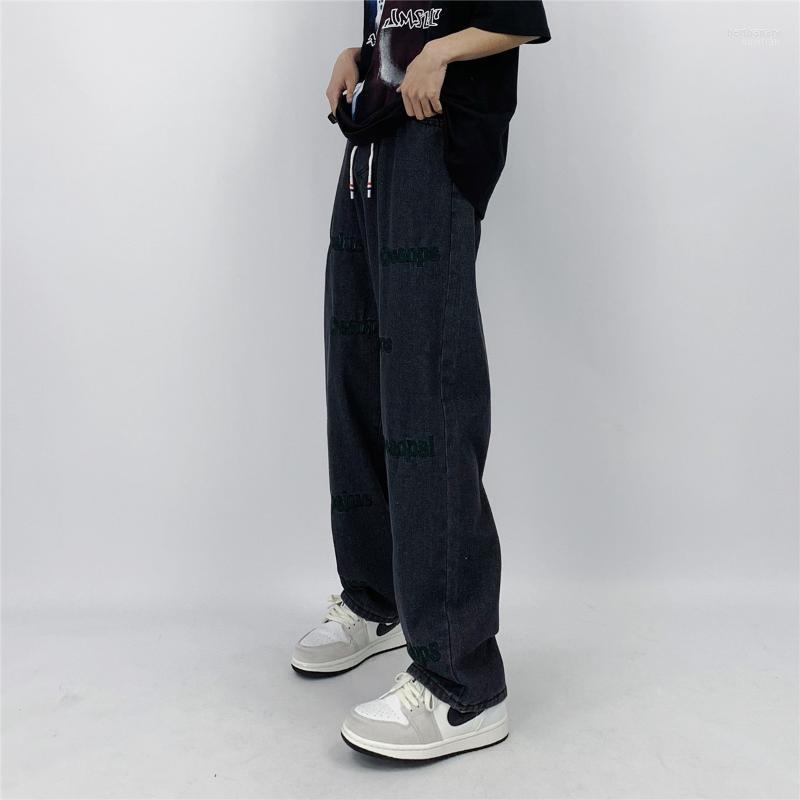 

Men' Jeans Men' Ins Hip Hop Street Style Letter Embroidery Y2k Streetwear Boyfriend JeansMen' Bert22