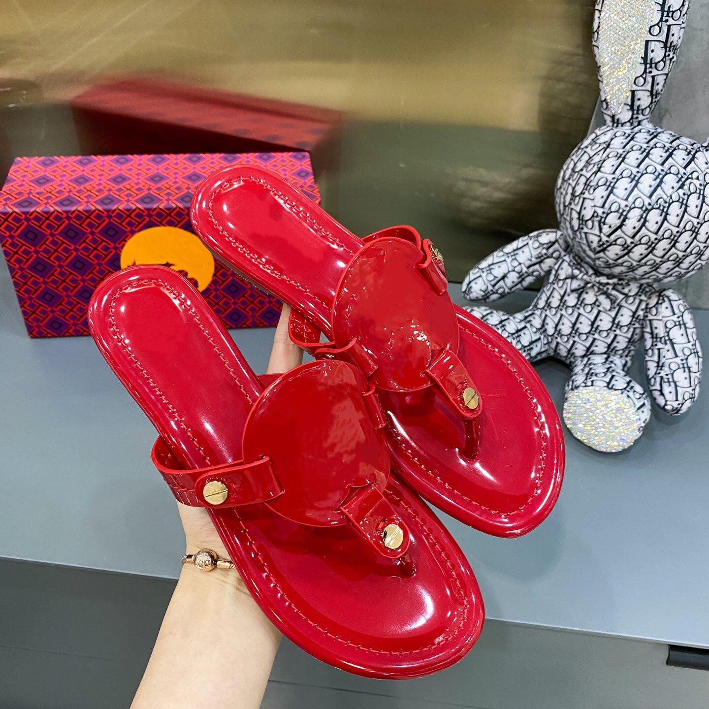

Brand New Summer Ladies Sandals Hollow Grid Leather Fashion Casual Beach Shoes Flip-Flops Flat Metal Chain Slippers Women Sandals, Navy blue