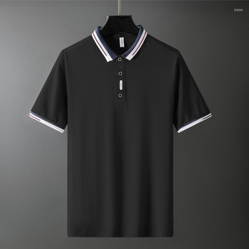 

Men's Polos Summer Men's Casual Shirt Short Sleeve Turn Down Collar T-shirt Slim Fit Sold Color For Men Plus SizeMen's Men'sMen's, Black