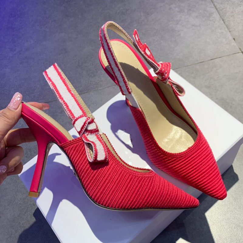 

Summer Women's Sandals Fashion Pointed Toe Designer High Heels Elegant Large Size Beautiful Office Shoes 35-42, Extra shoebox