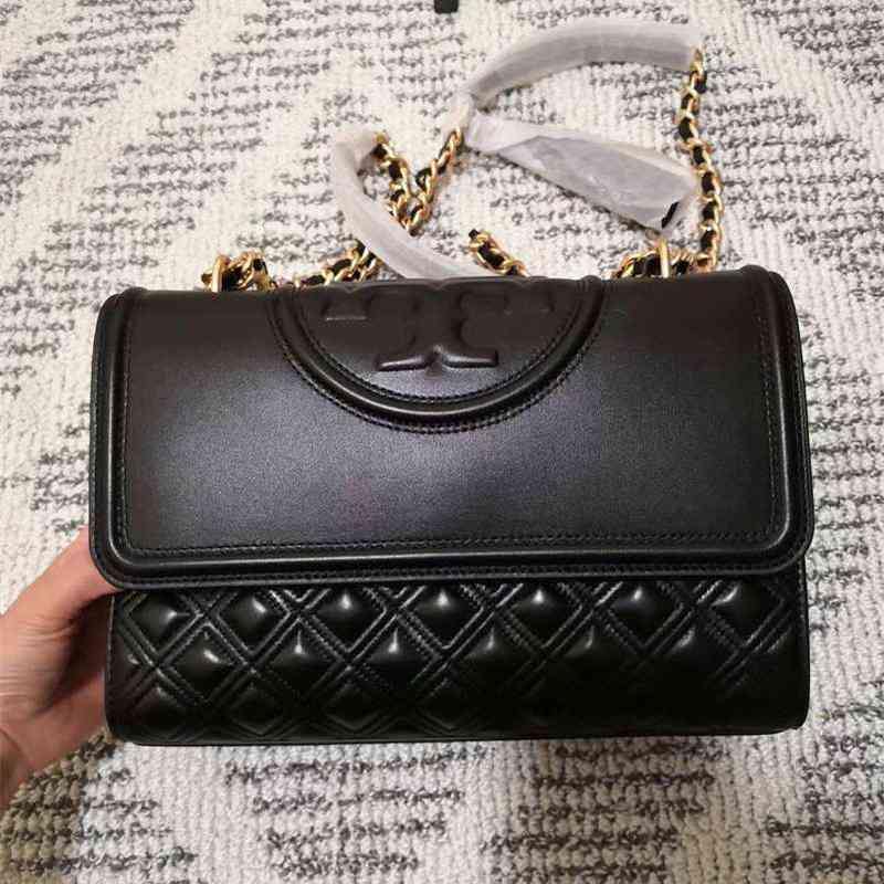 

Women Bag TB Fleming Designer Handbags Medium Fleming Tassel Pendant Chain Satchel 76997 in the United States Shoulder Crossbody Bag EILA, Black 001