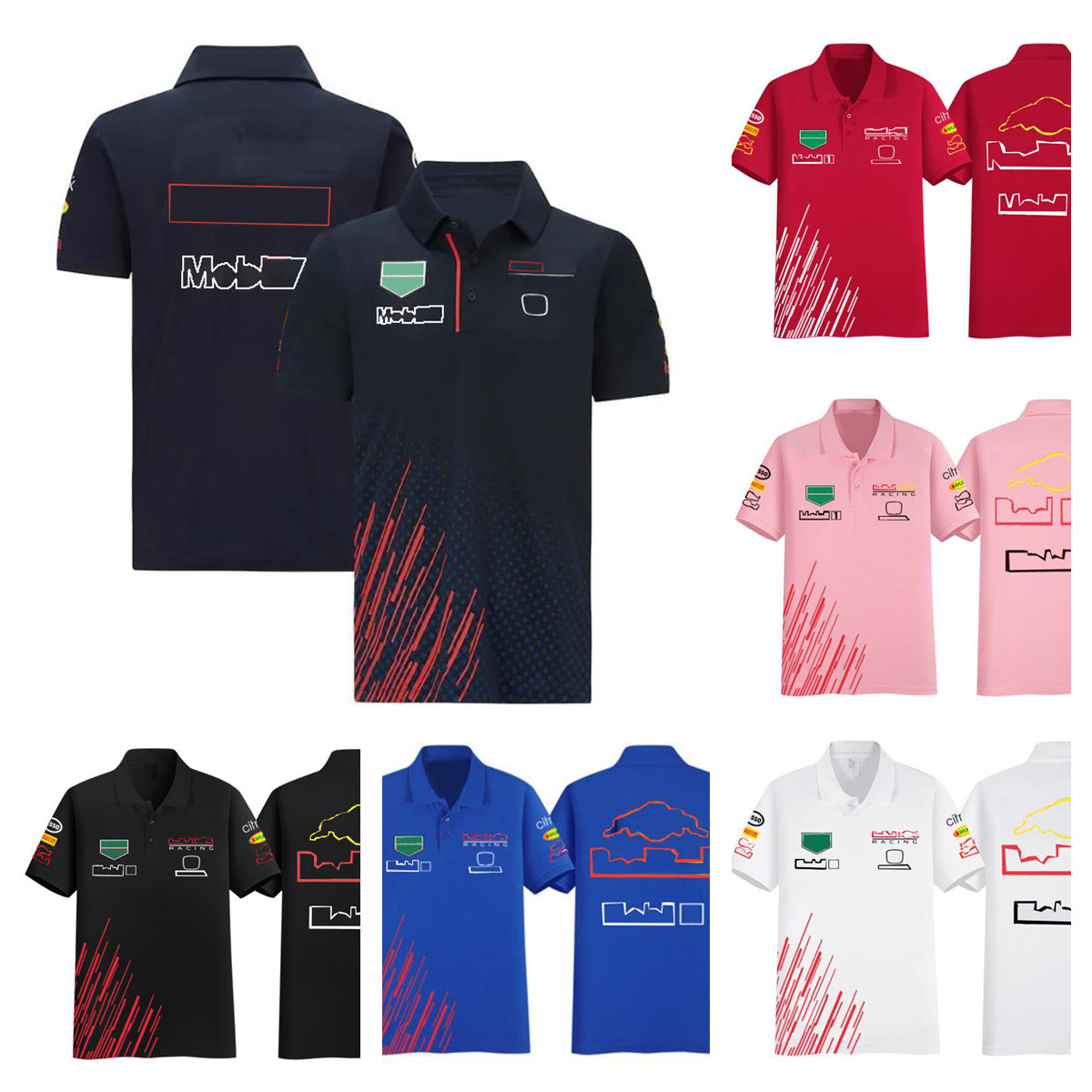 

2021F1 Formula One racing polo suit summer short-sleeved T-shirt with the same custom