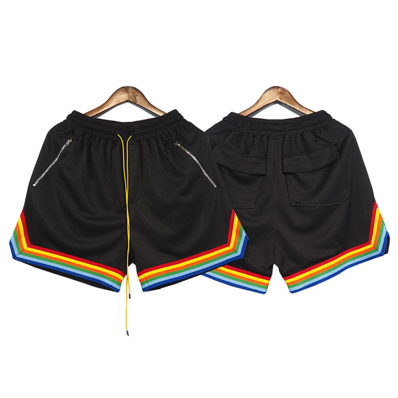 Basketball Shorts Jogger Ribbon Men Women 1 High Quality Black Gym Casual Short Middle Pants