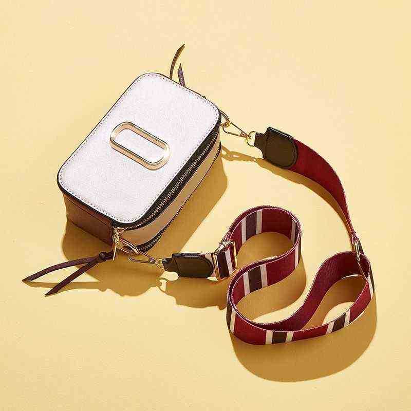 

Marc Evening bag 2022 Tote Bag M Fashion J Designer small square Bags For Women Fashion New Wide Strap Camera Crossbody Bags Pu Luxury Shoulder Lady Wallet Y0730, Nothing