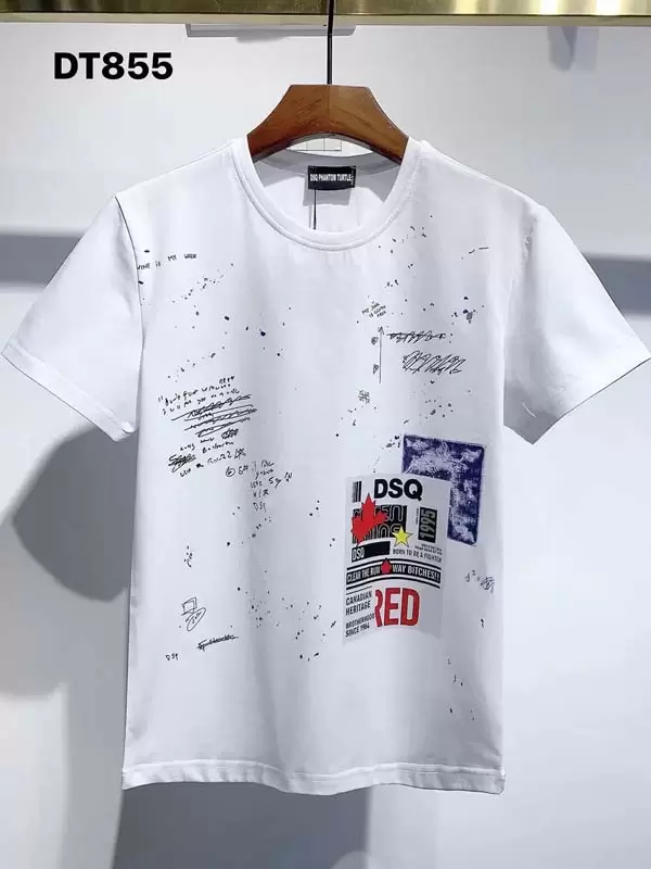 

DSQ PHANTOM TURTLE 2021SS New Mens Designer T shirt Paris fashion Tshirts Summer DSQ Pattern T-shirt Male Top Quality 100% Cotton Top 6644, 111
