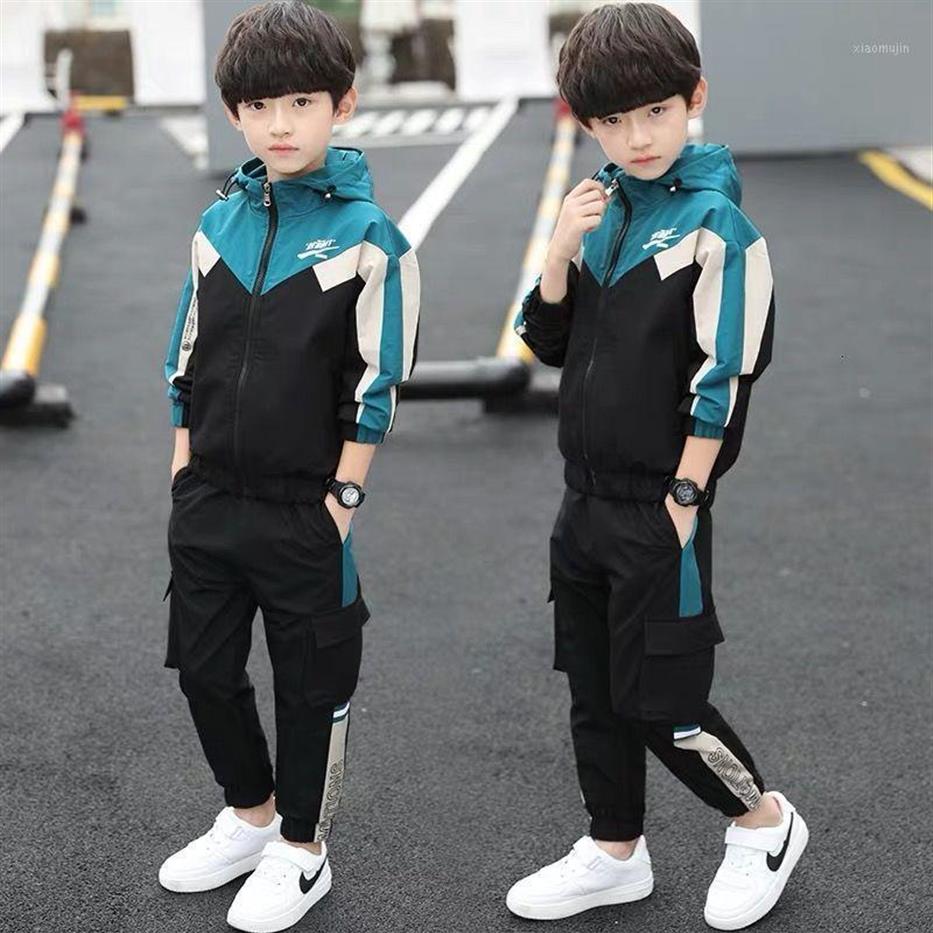 

New Boys Clothing Sets Spring Autumn Teenager Boy Clothes Kids Cotton Casual Sports Suit Children Fashion Tracksuits For 5-14Y1230C, Blue