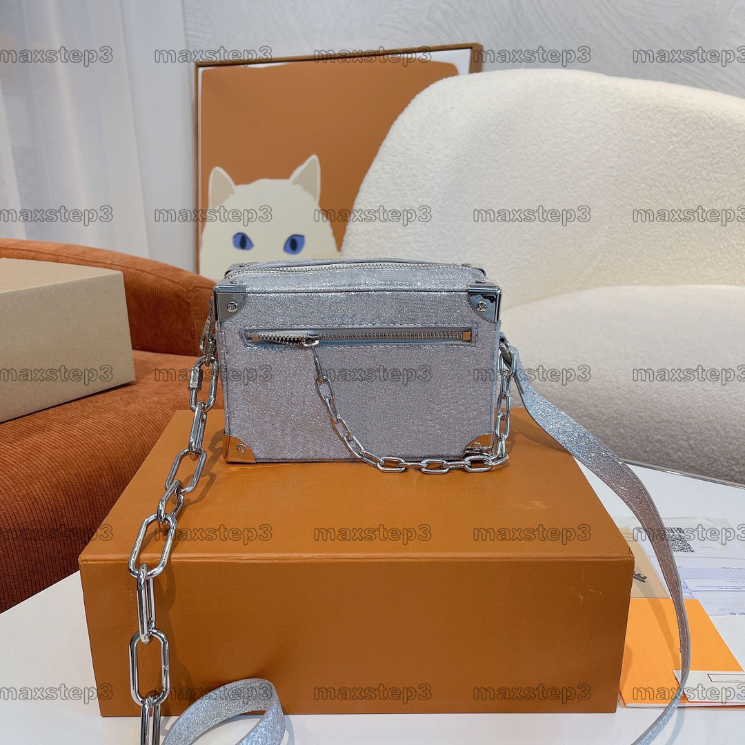 

Mini Soft Trunk Vintage Chain Shoulder Bag Designer Luggage Box Monograms embossed Cowhide-Leather Trim Handbags Purse Crossbody Clutch Flap Pocket M59726 M81219