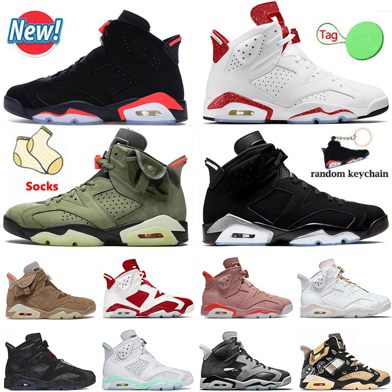 

Mens 6s Women Basketball Shoes Jumpman 6 OG Sneakers Mint Foam Cactus Jack British Khaki Red Oreo Bordeaux UNC Electric Green Outdoor Sports Trainers Size US 47, A44 gold hoops 36-47