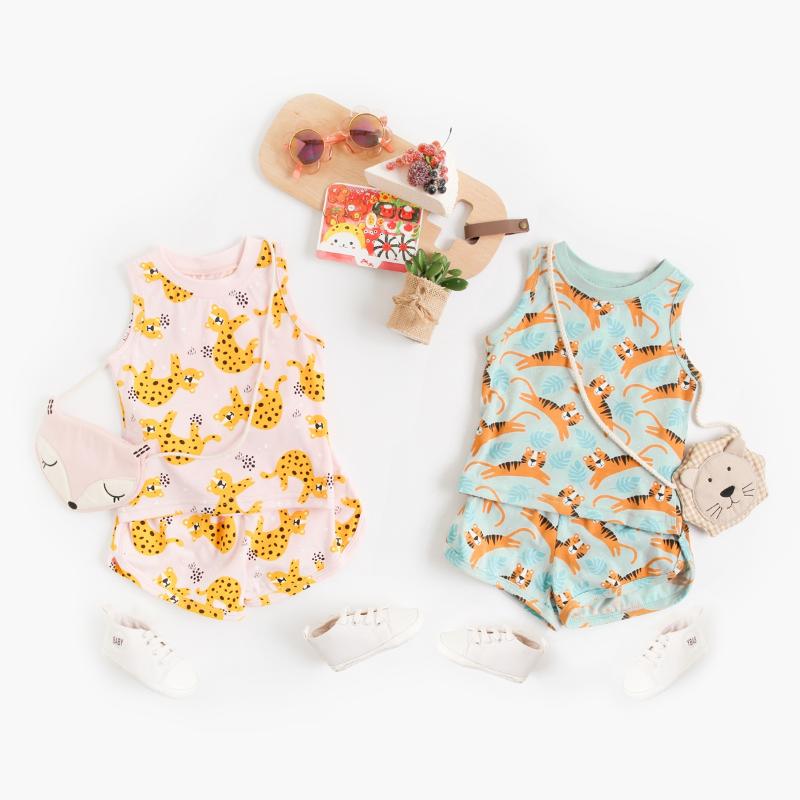 

Clothing Sets Sanlutoz Baby Boys Girls Unisex Cute Animal Cotton Sleeveless Tops Shorts FashionClothing, Bcs1025-gr