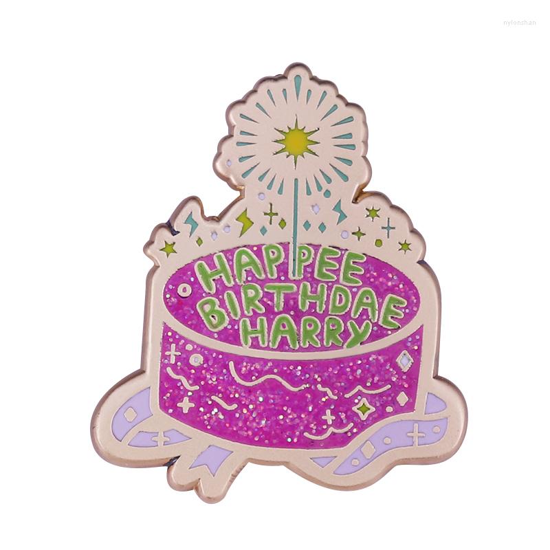 

Pins Brooches Glitter Birthday Cake Badge H-P Charm Brooch JewelryPins
