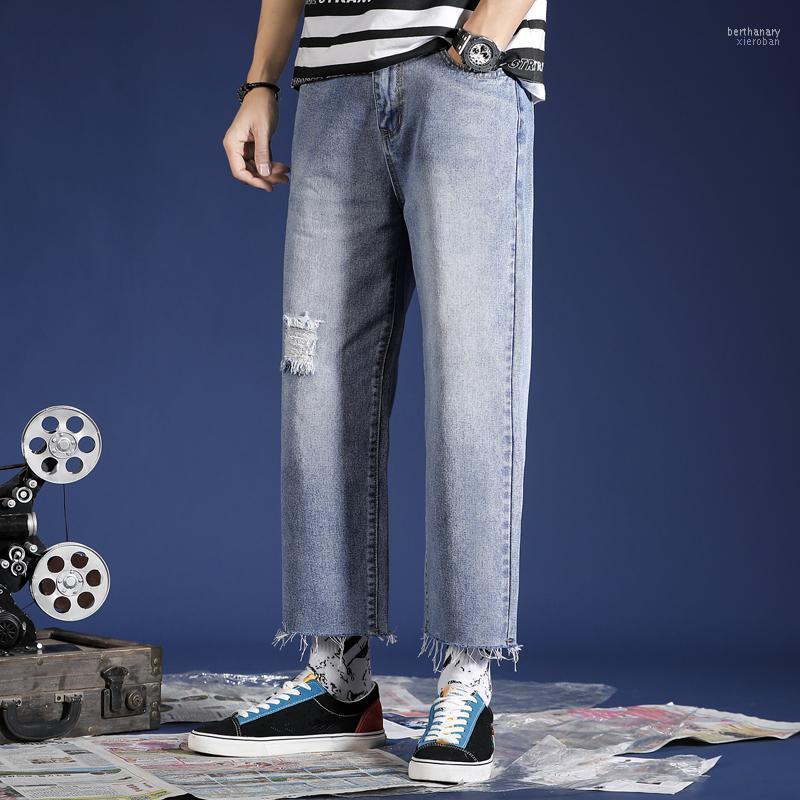 

Men's Jeans Spring Summer 2022 Designed Man Hole Straight-Leg Jean Men Loose Wide-legged Denim Pants Washed Male Personal Casual Jeans1 Bert, See pictures