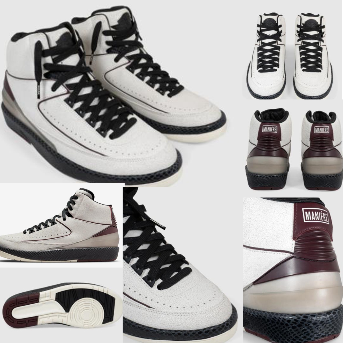 

2s High OG A Ma Maniere Basketball Shoes Mens Cool Grey Seersucker Melon Tint Medium Grey Violet Ore White Sneakers Airness Colab Sail Black Burgundy Crush Trainers, Color#3