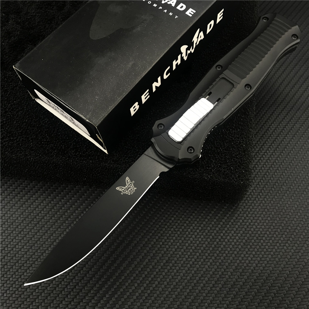 

Benchmade 3310BK IN/FIDEL AUTO Knife 3.95" S30V Drop Point Blade Ambidextrous Thumb Slide Black Anodized Aluminum Handle Tactical EDC Survival Knives