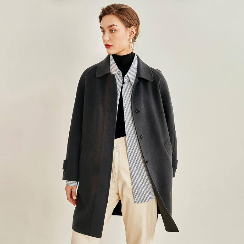

Men's Wool & Blends Hand-made Coconut Grey Double Coat Female Little CoatMen's, Pumpkin color