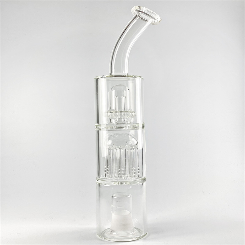 Thick and stable 11 inch glass hookah vapexhale hydratube 2 percs with bracket for evo evaporator (G-347)-image-400539299