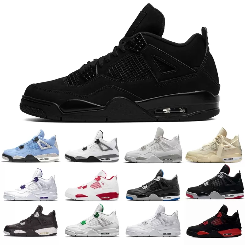 

Men 4s Basketball Shoes Black Cat 4 Cactus Jack Oreo Universitys Blue Sneaker Sail Kaws Purple Metallic Bred Tech White Designers Sneakers With Box Homme Baskets, Not for sale