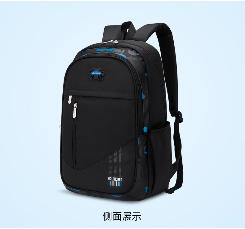 

Backpack X6235 - Leisure Multi-function Trend Solid Color Large Capacity, Black