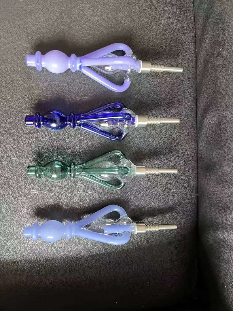 

Triple Recycler 10mm Glass Nectar Collector Pipe Straw Smoking Accessories for Dab Rig Water Pipes