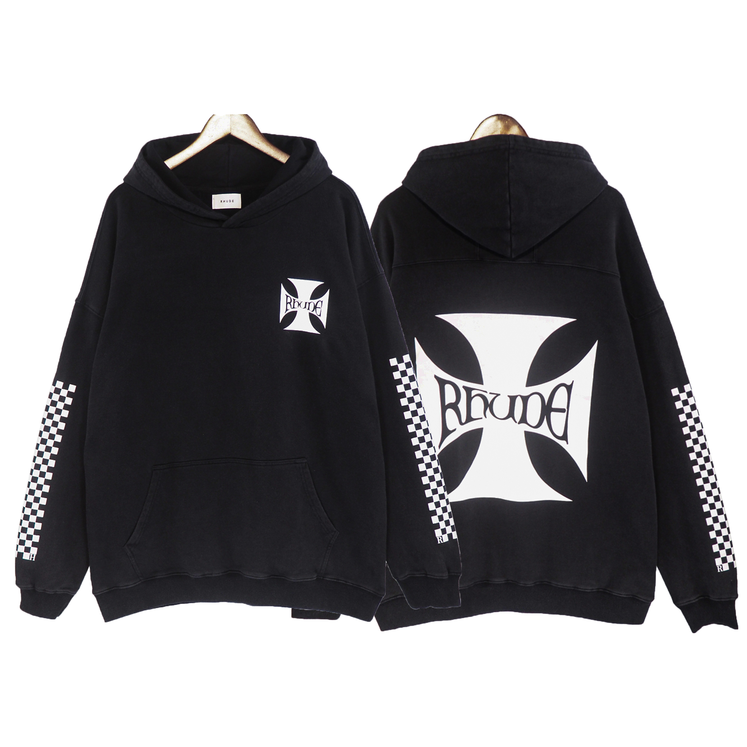 Vintage Sweatshirts Hoodies High Quality Streetwear Hip Hop Fleece casual Women Loose Fit Designer Hoodie Real Pics