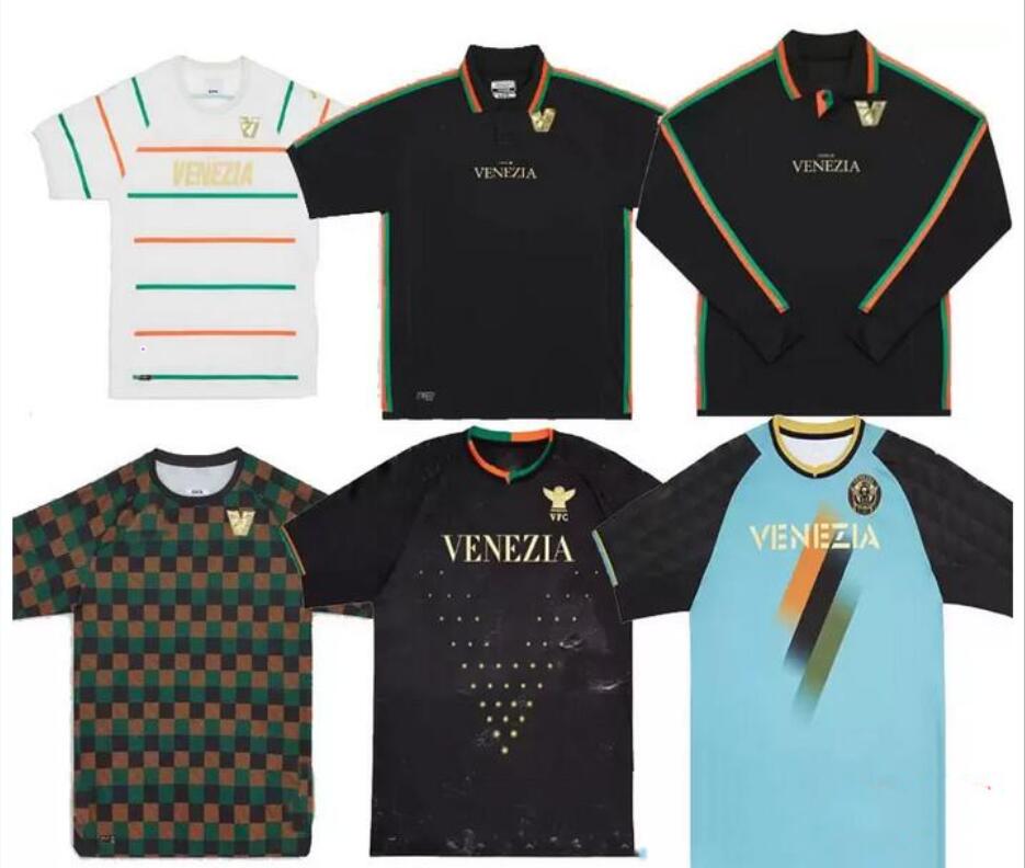 

22 23 Venezia FC Soccer Jerseys LONG SLEEVE home Black Away Third 10# ARAMU 11# FORTE Venice 2022 2023 BUSIO 27# Football Shirts TRAINING Football, Red