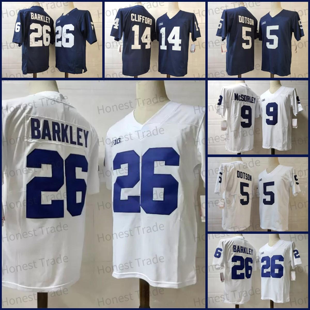 

Jahan Dotson NCAA Penn State Football Jersey Sean Clifford Saquon Trace McSorley College Mens Outdoors Jerseys Stitched White Navy, Men jersey