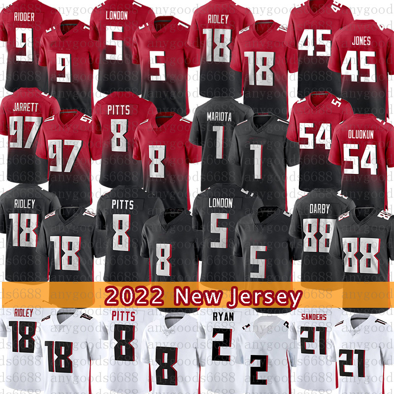 

Kyle Pitts Football Jersey A.J. Terrell Jr. Drake London Marcus Mariota Desmond Ridder Ridley Deion Jones Cordarrelle Patterson Deion Atlantas Falcon Sanders, Women(size:s-xxl)-liey