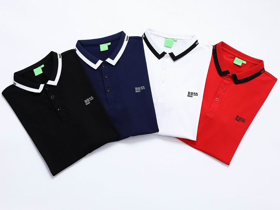 

Designer fashion top business clothing Polo Hugo logo embroidered collar details short sleeve polo shirt men's multi-color multi-colors Tee, No product