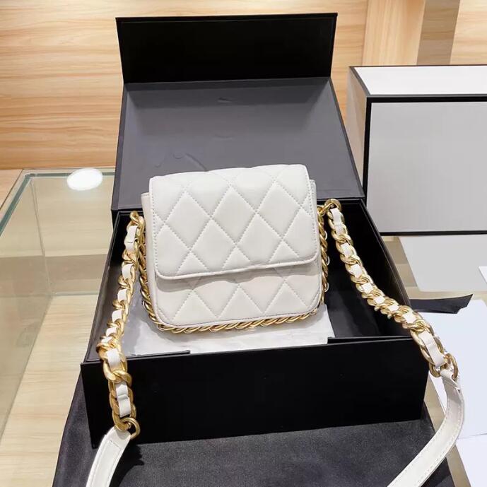 

SW 2022Ss Classic Flap Square Bags Matelasse Chain Cross Body Shoulder Clutch Mini Cosmetic Purse Quilted Famous Luxury Designer Tiny/Mini Vanity Handbags 18CM/14CM, Extra freight