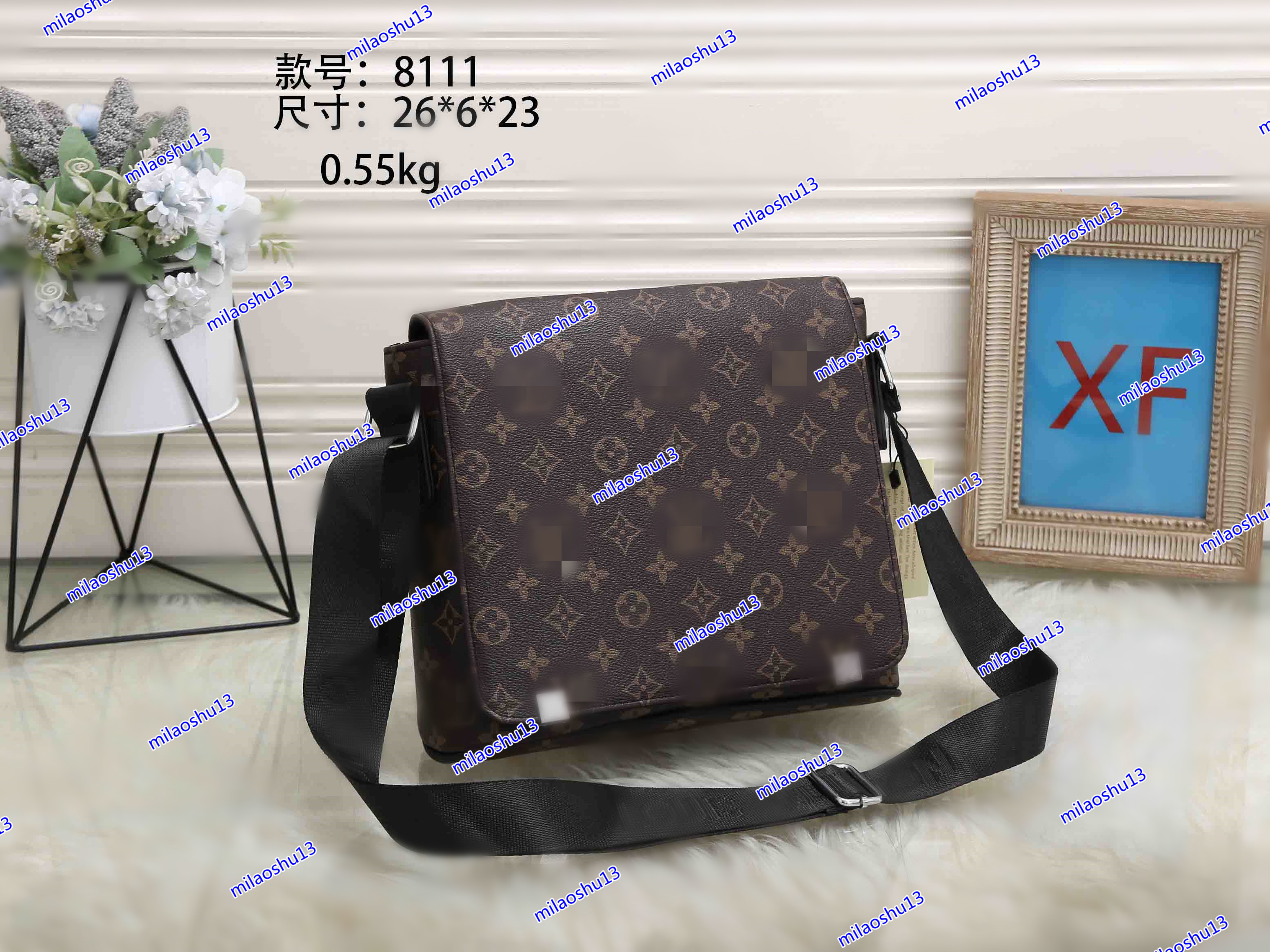

Designer Bags Leisure Mens Briefcase Business Package DISTRICT Messenger Packages Leather Crossbody Cross body Bages LOUISs VUTTONs VITTONings LVs, Black