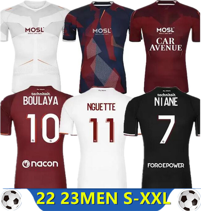 

22 23 FC METZ Soccer Jerseys VAGNER BOULAYA NIANE 2022 2023 maillot de foot UDOL YADE CENTONZE DELAINE SARR NGUETTE home away third football shirts men uniforms, Yellow