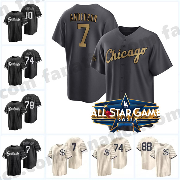 

White Tim Anderson Sox 2022 All Star Jersey Chicago Yoan Moncada Jose Abreu Eloy Jimenez Luis Robert Jose Ruiz Lucas Giolito Matt Foster Gavin Sheets Andrew Vaughn, Womens coolbase s-2xl all-star