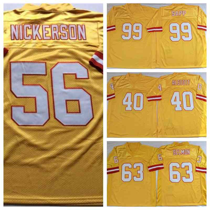 

Rare 40 Mike Alstott Jersey Mens Hardy Nickerson Lee Roy Selmon Warren Sapp Retro Football Jerseys Stitched Yellow, Yellow #40
