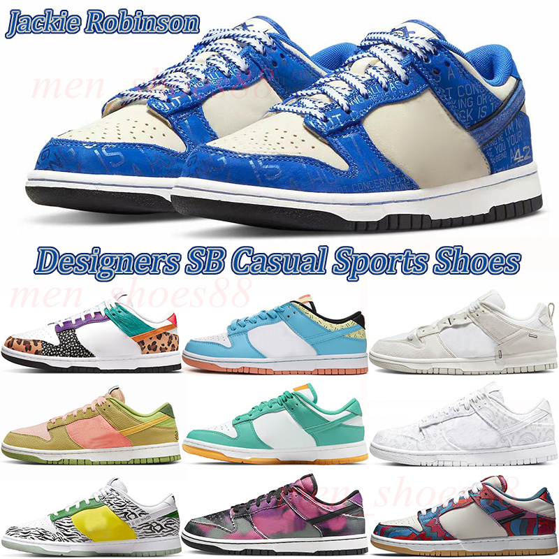 

Luxurys Designers SB casual Sports Shoes Dunkes Women Men Graffiti Baltic Blue Gum Trainers Low Running Graffiti Jackie Robinson Sneakers, Animal 36-46