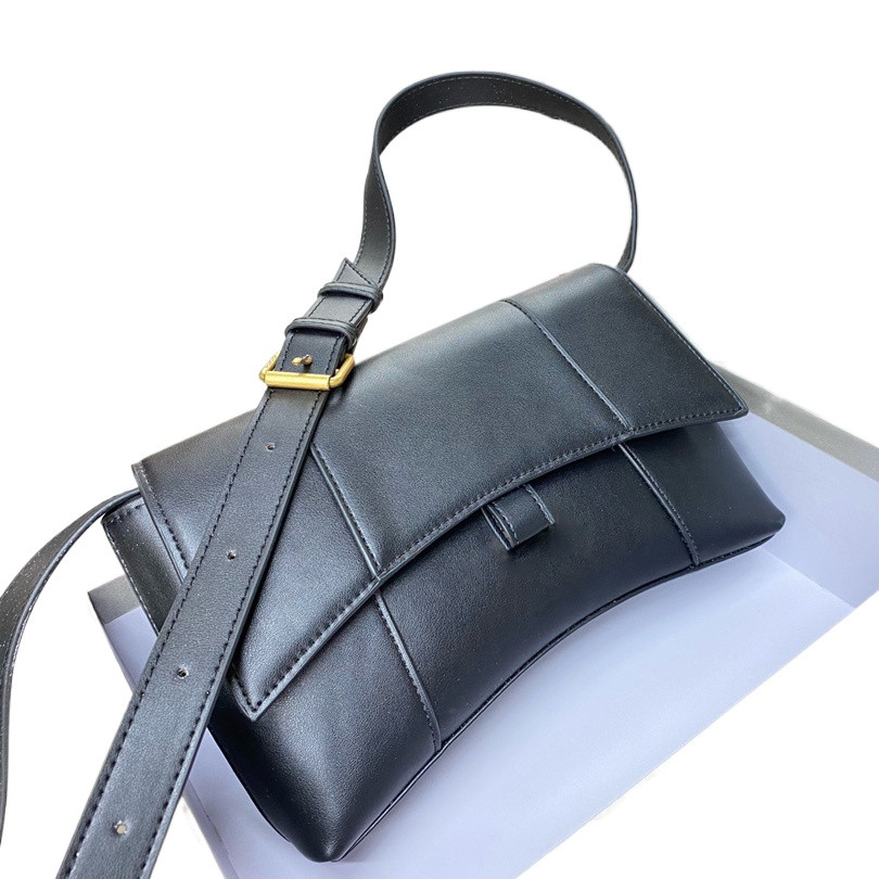 

Paris Men Women Shoulder Bags Designer Handbags High Quality Hardware Letter B Genuine Leather Small Tote Crossbody Bag with Box, Black with silver hardware