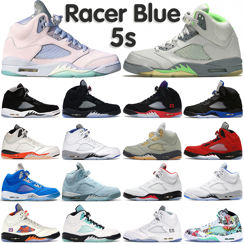 

5s Basketball Shoes 5 Racer Blue Bluebird Oreo Raging Bull What The Fire Red Concord Green Bean Jade Horizon Mens Womens Athletic Sports Trainers Sneakers, 5s what the