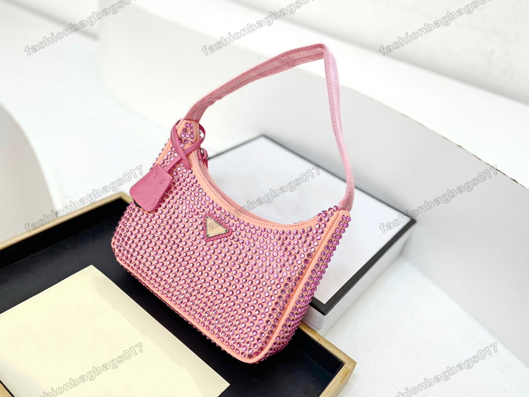 

2022SS Luxurys Nylon Re-edition 2000 Diamonds Underarm Bag Hand Bag Designer Cross Body Handbag Designers Classics Womens Handle Bags